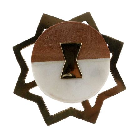 Stone And Wooden Flat Cabinet Knobs